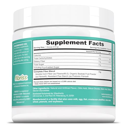 Prebiotic Fiber Powder Supplement | Healthy Gut Cleanse Detox for Women and Digestive Health Regularity, Satiety & Bloating Relief | Colon Cleanser Powder Apple Flavored, 30 Servings