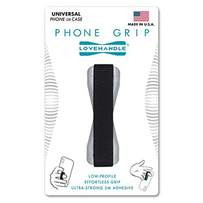 LOVEHANDLE Universal Phone Grip for Smartphones & Mini Tablets - Phone Holder for Hand - Wireless Charging Compatible - Made in The USA