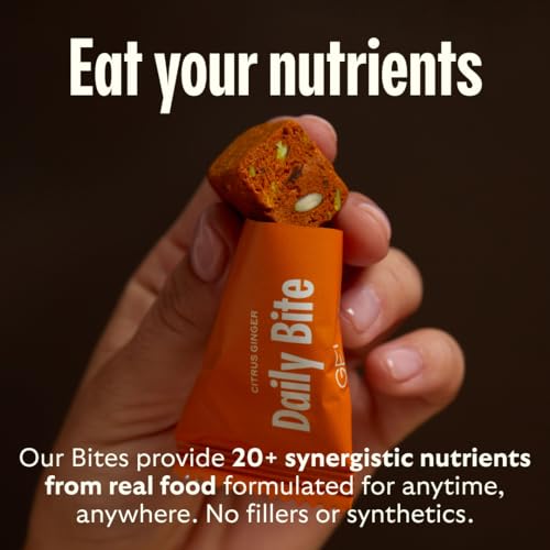 GEM Daily Multivitamin for Women & Men, 20+ Vitamins & Minerals zinc, Vitamin D, B, K, Folic Acid, Turmeric, Beta Glucan GLP-1 booster, Supports Gut, Skin, Brain, Immunity (Citrus Ginger, 28 Servings)