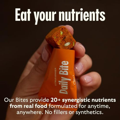 GEM Daily Multivitamin for Women & Men, 20+ Vitamins & Minerals zinc, Vitamin D, B, K, Folic Acid, Turmeric, Beta Glucan GLP-1 booster, Supports Gut, Skin, Brain, Immunity (Citrus Ginger, 28 Servings)