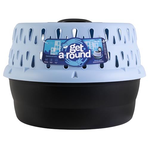 Petmate Get-A-Round Kennel for Cats, up to 20 Pounds, Blue, 19 Inches Wide