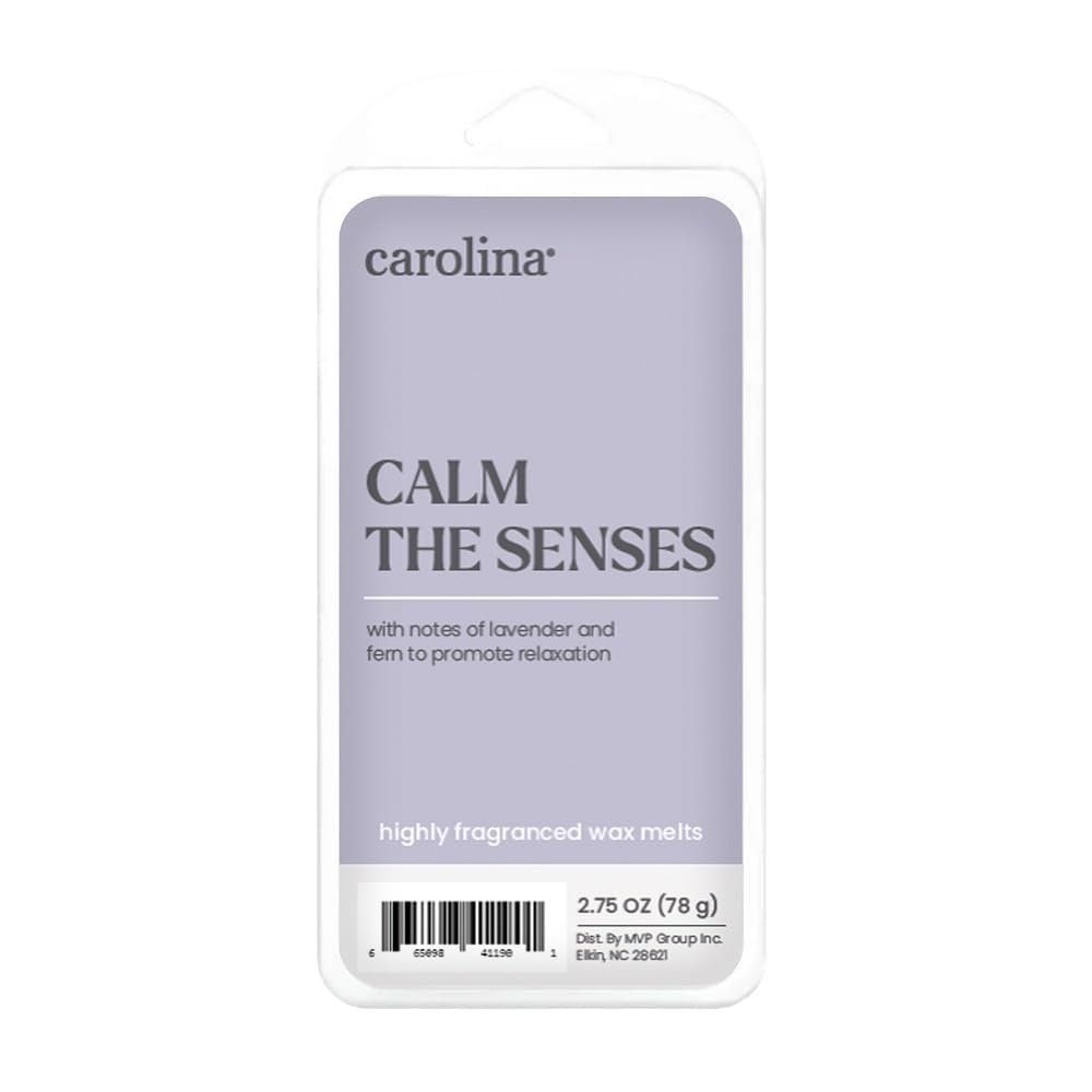 Carolina Calm The Senses Scented Wellness Wax Melts, Wax Melt Warmer Cubes, Long Lasting Scented Wax Warmer Cubes, 4 Pack, 6 Cubes Each - Made in The USA