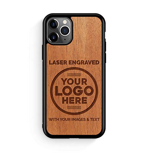 WUDN Custom Wooden Phone Case (Custom Mahogany) Compatible with iPhone 11 Pro