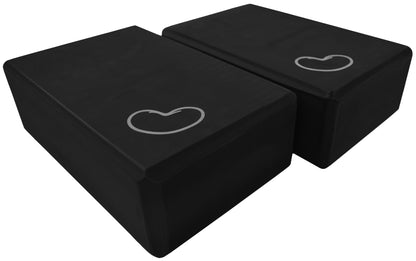 Foam yoga block black 3 inch two pack