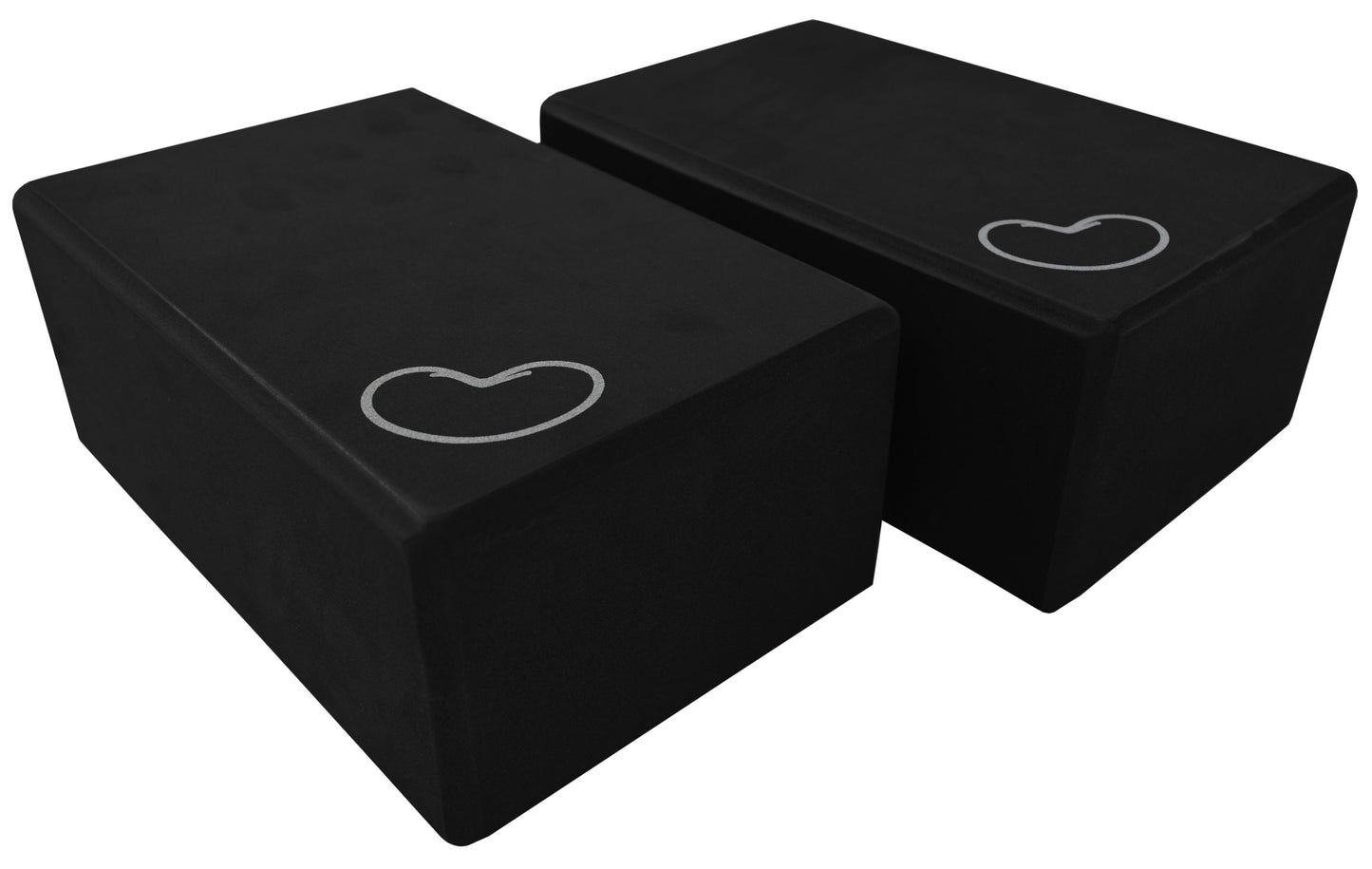 Foam yoga block black 4 inch two pack