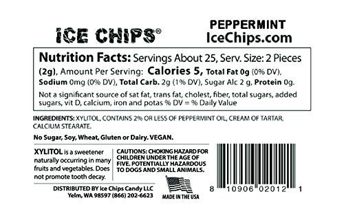 ICE CHIPS Xylitol Candy 6 Tins (Variety Pack); Low Carb, Gluten Free - includes ICE CHIPS BAND as shown