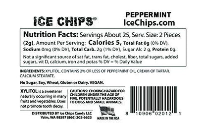 ICE CHIPS Xylitol Candy 6 Tins (Variety Pack); Low Carb, Gluten Free - includes ICE CHIPS BAND as shown