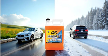 UCS Advanced All-Season Windshield Washer Fluid | Winter Protection to -27°F | 2-in-1 Bug Wash & Water Beading Technology | Streak-Free Visibility | Safe for Rain-Sensing Windshields | 1 Gallon