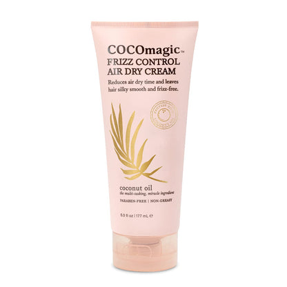 Cocomagic Frizz Control Air Dry Cream | Anti-Frizz Styling Cream | Helps to Calm and Smooth Frizzy Hair | Paraben Free, Cruelty Free, Made in USA (6 oz)