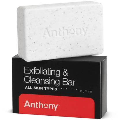 Anthony Men's Exfoliating Soap Bar, Grapefruit Scent, 5 Oz - Contains Cucumber Extract, Jojoba, Shea Butter, Squalane & Coconut Oils for Moisturizing & Exfoliating Body Skin