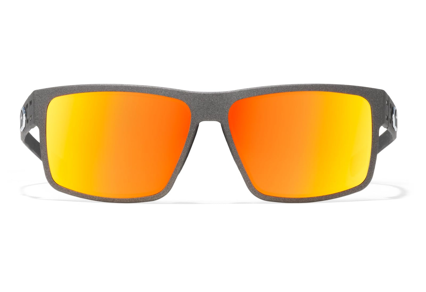 Gatorz Rig OPZ Polarized Hand Crafted Aluminum Sunglasses - Made in the USA (Graphite with Silver Logo/Sunburst Mirror OPZ Polarized)