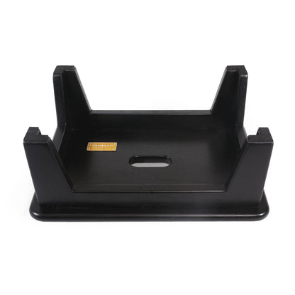 CONSDAN Step Stool for Bed - USA Grown Oak, Wooden Stool for Adults and Seniors, 6.5" High, Non-Slip Mat, No Assembly Needed, Solid Wood, Black Color