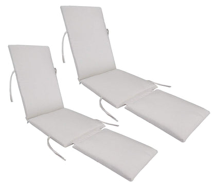 kingrattan.com Made in USA Steamer Chair Cushion Sunbrella Canvas Canvas (2-Pack)