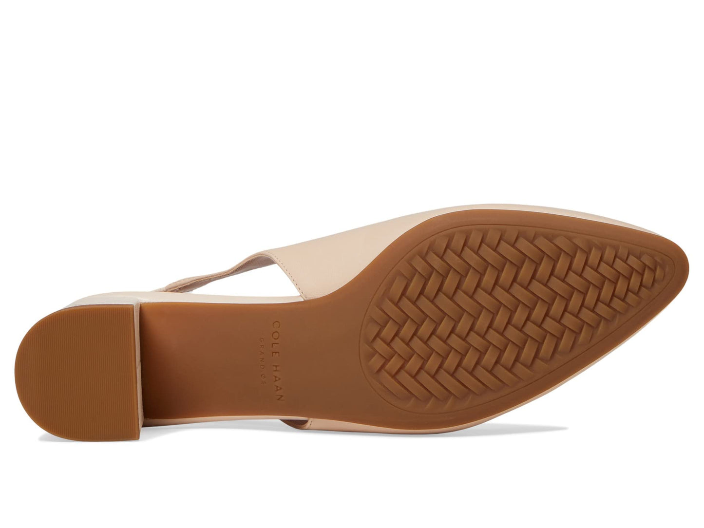 Cole Haan Women's The GO-to Slingback Pump 45MM, Bleached TAN Leather, 9