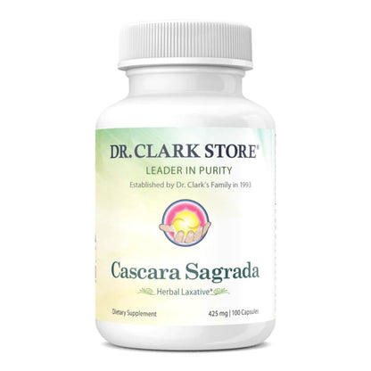 Dr. Clark Cascara Sagrada Herbal Laxative, 425mg, 100 Gelatin Capsules