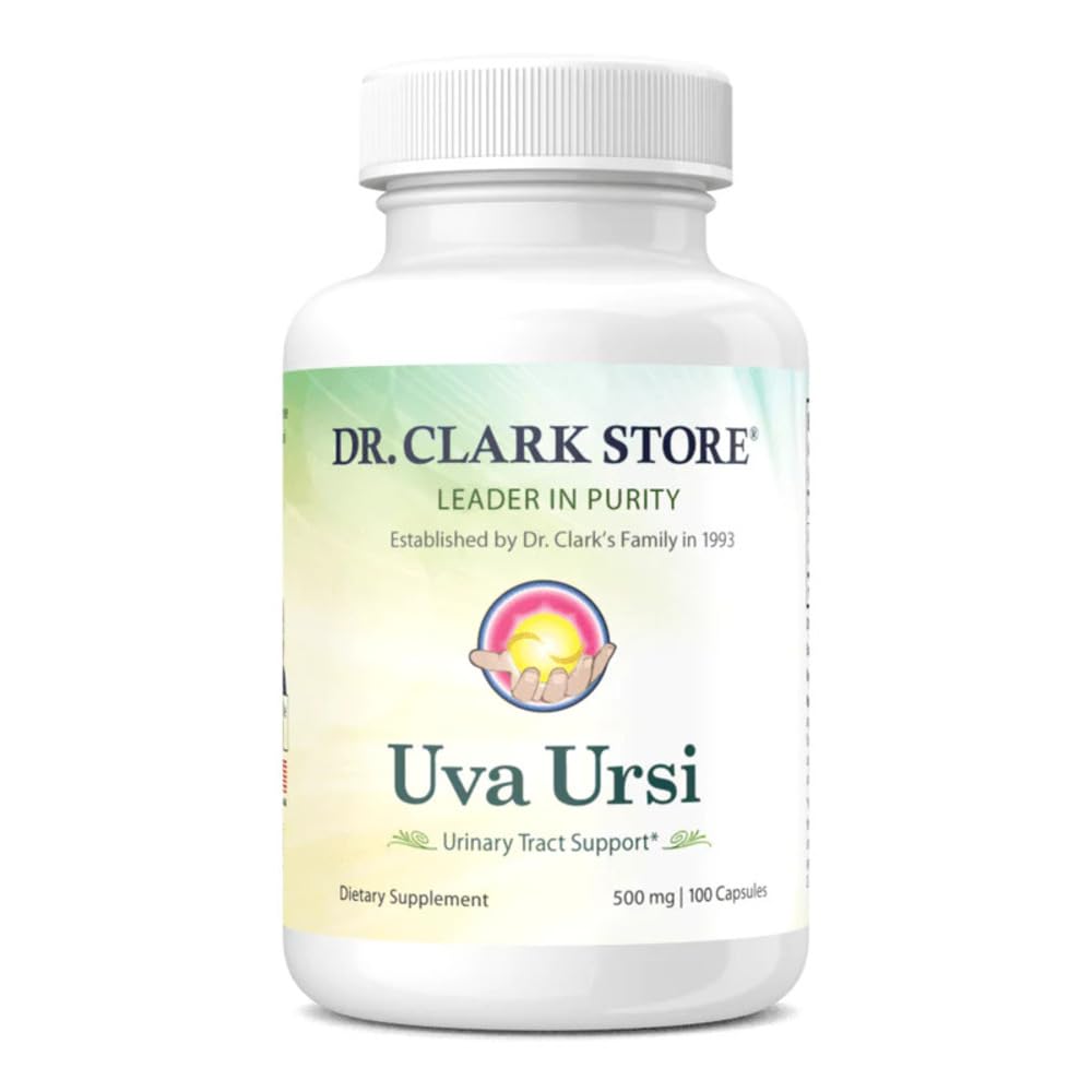 Dr Clark Store Uva Ursi Urinary Tract Support - 500 Mg, 100 Vegan Supplements, Immune Booster