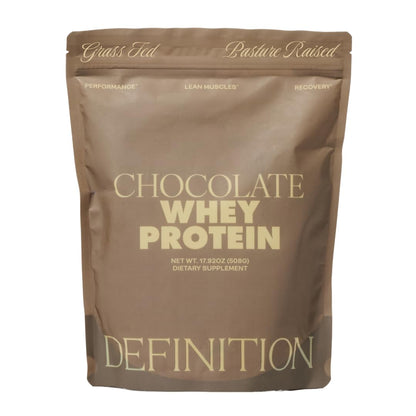 Barre Definition Whey Protein Isolate for Women, 20g Protein, 0g Sugar, 90 Calories, Stevia-Free, Grass-Fed & Pasture Raised, Chocolate 1 lb