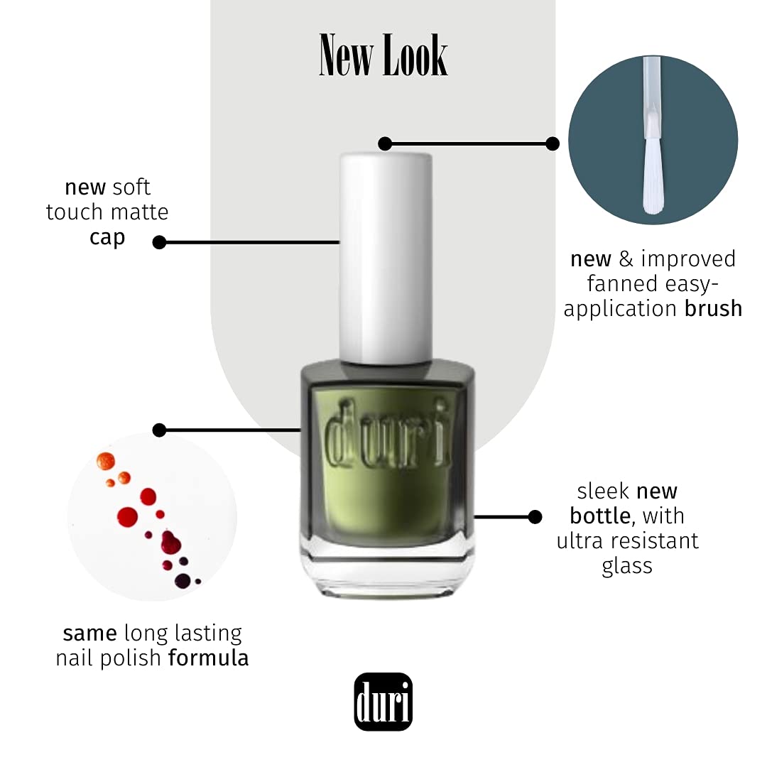 duri Nail Polish, 696 Out'n About, Pastel Peach, Full Coverage, Glossy Finish, Fast Drying, 0.45 Fl Oz