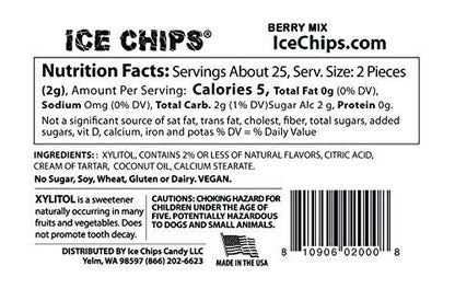 ICE CHIPS Xylitol Candy 6 Tins (Variety Pack); Low Carb, Gluten Free - includes ICE CHIPS BAND as shown