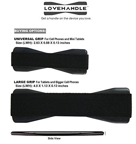 LOVEHANDLE Universal Phone Grip for Smartphones & Mini Tablets - Phone Holder for Hand - Wireless Charging Compatible - Made in The USA - Chic Chevron