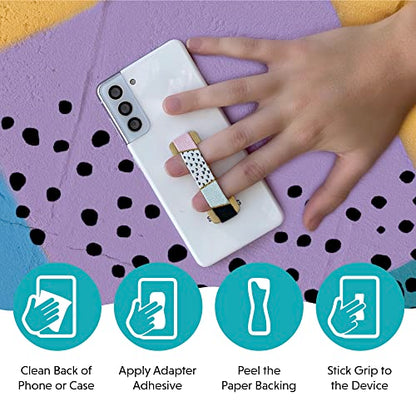 LOVEHANDLE Universal Phone Grip for Smartphones & Mini Tablets - Phone Holder for Hand - Wireless Charging Compatible - Made in The USA