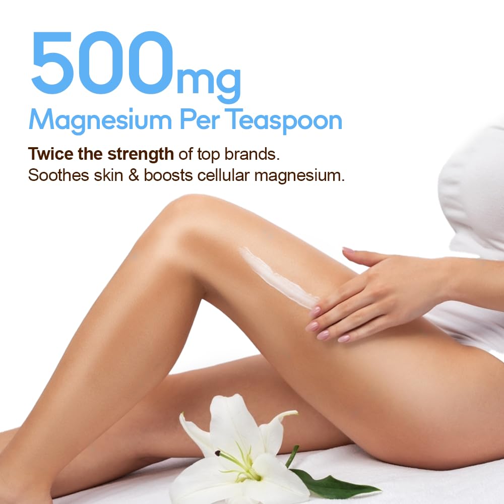 Rooted In Relief Topical Magnesium Cream for Cramping & Soreness, Comfrey & Peppermint Essential Oil Body Butter, 11,000mg Pure Magnesium Lotion for Leg Cramps, Muscle Relaxer, Safe for Kids, 4 oz