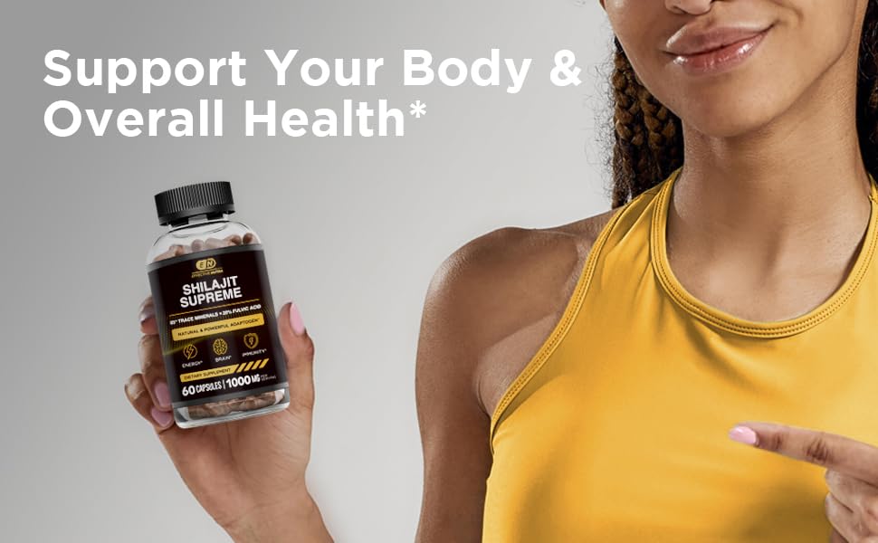 EFFECTIVE NUTRA Pure Shilajit Capsules for Men & Women - Pure Himalayan Shilajit for Men & Women - High in Trace Minerals & Fulvic Acid - 10000mg of Authentic Shilajit Extract per Serving (120 Count)