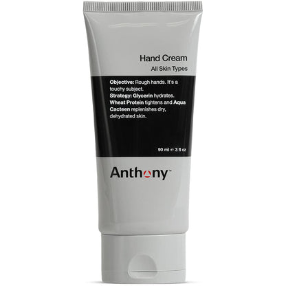 Anthony Hand Cream, 3 Fl Oz, Contains AHAs, Coconut Oil, Shea Butter, Glycerin, Aqua Cacteen; Heals, Hydrates, Soothes Dry, Chapped, Cracked Hands; Diminishes Tough Calluses