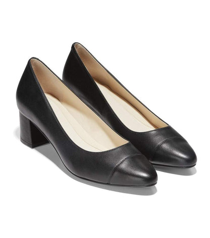 Cole Haan womens The Go-to Block Heel (45mm) Pump, Black Leather Wp, 9 US