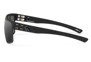 Gatorz Rig Non-Polarized Hand Crafted Aluminum Sunglasses - Made in the USA (Black with Black Logo/Smoke Non-Polarized)