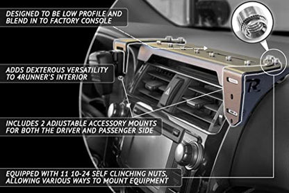 Rago Fabrication Dashboard Mount for Cell Phone, GPS, Radio, & Other Accessories for 2010-2024 Toyota 4Runner 5th Gen | Made in The USA | SUV Dashboard