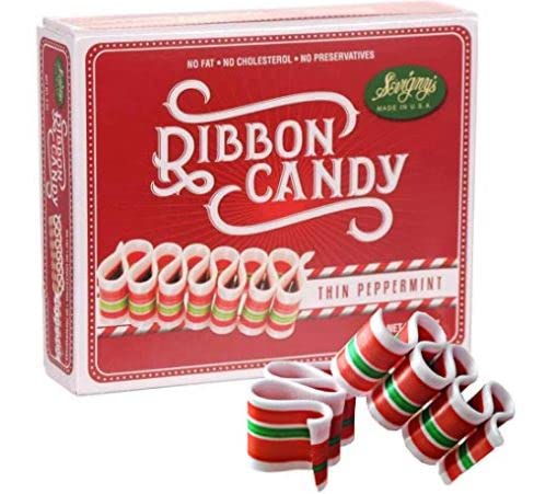 Sevigny's Thin Peppermint Ribbon Candy Old-Fashioned Christmas Classic Candy - Red and Green - Made in U.S.A. 3oz (1)