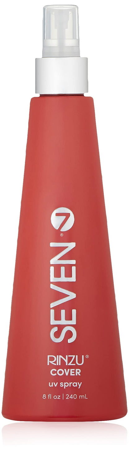 SEVEN Haircare Rinzu Cover UV Hairspray for Men & Women Hair Sunscreen Protection Hairspray for Fine, Medium, Thick Hair + Color Fading with Sunflower Seed Extract, Cruelty Free, Made in USA, 8 oz