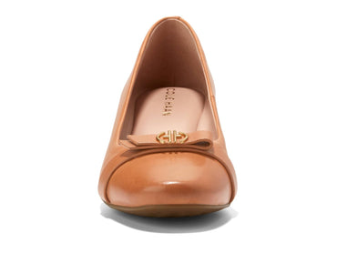 Cole Haan Women's Malta Wedge Pumps, Pecan Leather/Natural, 9