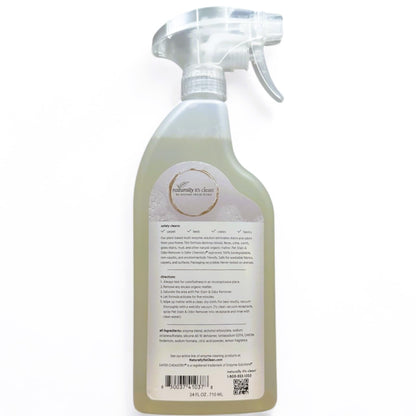 naturally it's clean Enzyme Pet Stain & Odor Remover | Plant-Based Cleaner for Dog Poop, Cat Urine, Vomit & More | Powerful Odor Eliminator | Biodegradable & Safe for Pets | Made in USA
