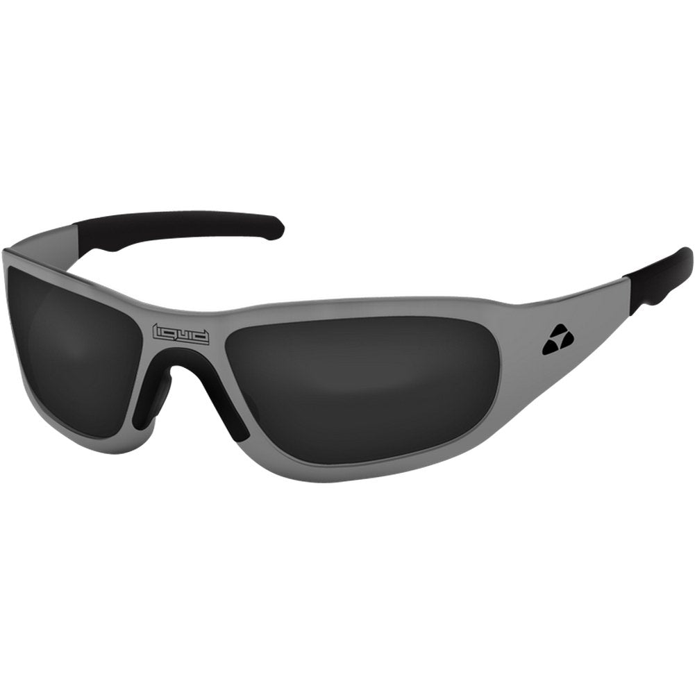 Liquid Eyewear, Titan Model, Aluminum Frame Sunglasses, Impact Resistant - Made in The USA (Gun Metal, Smoke Polarized)