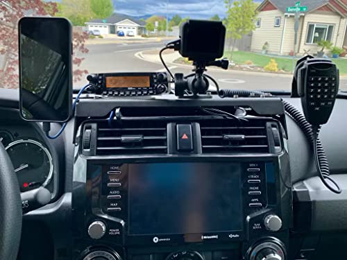 Rago Fabrication Dashboard Mount for Cell Phone, GPS, Radio, & Other Accessories for 2010-2024 Toyota 4Runner 5th Gen | Made in The USA | SUV Dashboard