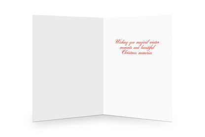 Stonehouse Collection | Christmas Tree Holiday Card - 18 Christmas Cards & Envelopes - USA Made - Tree In Forest (Standard)