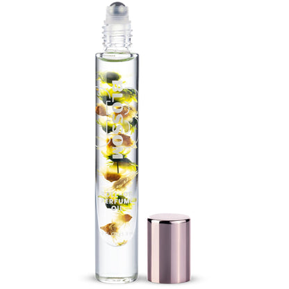 Blossom Roll on Perfume for Women Alcohol Free Gourmand Rollerball Perfume Oil with Essential Oils, Infused with Real Flowers, Made in USA, 0.20oz, (Pistachio, Almond, Vanilla) Pistachio Gelato