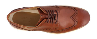 Cole Haan Men's Original Grand Shortwing Oxford Shoe, Woodbury Leather/Ivory, 9.5 Medium US