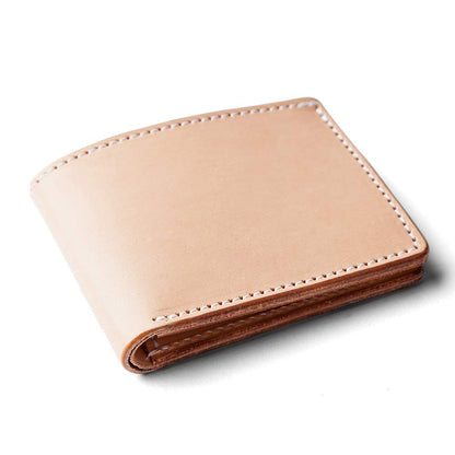 TANNER GOODS Mens Wallet. Mens Leather Wallets. Utility Bifold 4 Card Pocket Wallet, Billfold Slot Cardholder. Made in USA, Natural