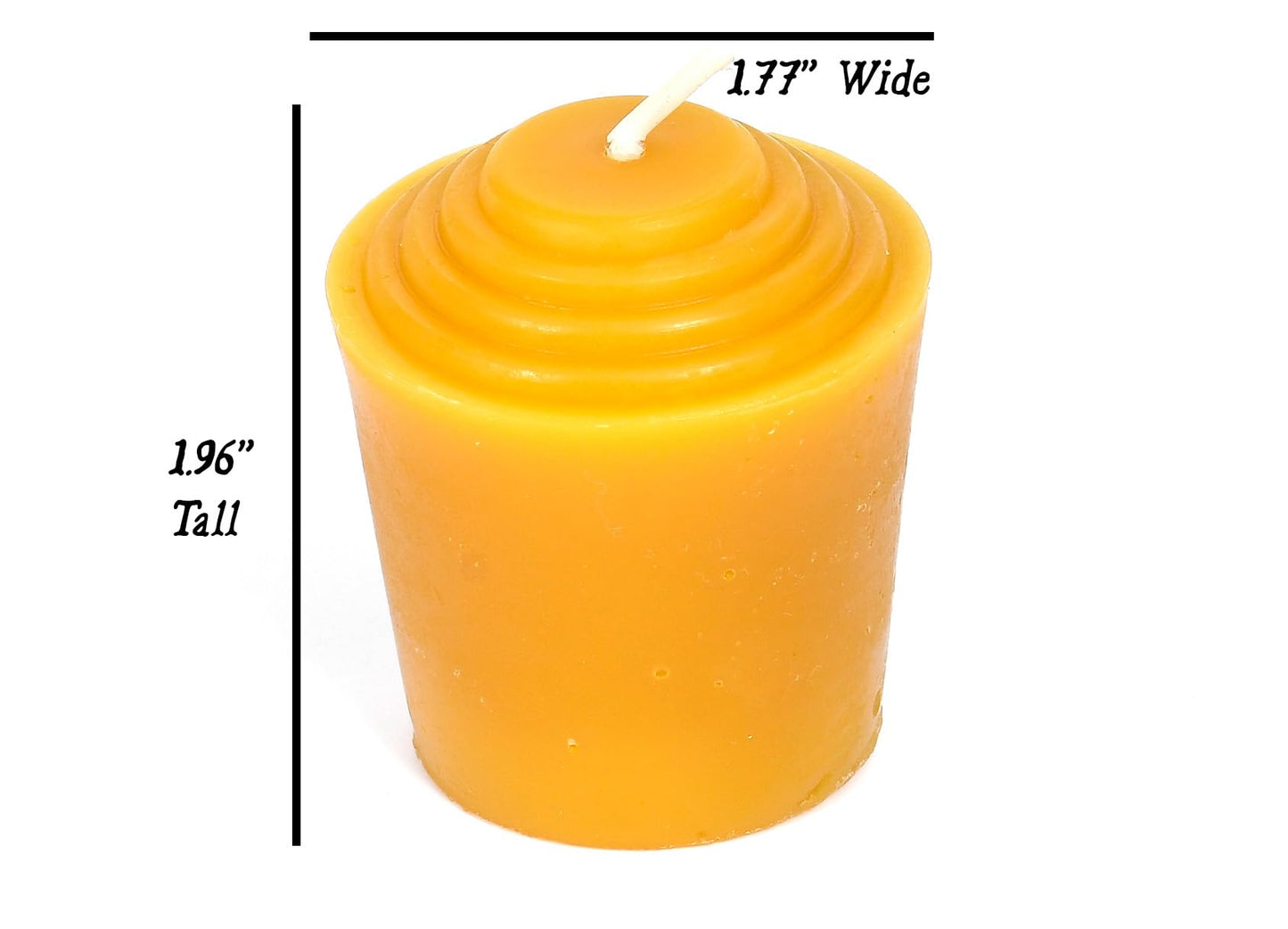 100% Pure Beeswax Votive Candles - USA Handmade Votives for Home, Christmas, and Advent, Smokeless Unscented 24 Candle Set with Natural Honey Aroma, 15 Hour Burn Time, 1.9" x 1.7" by Bee The Light