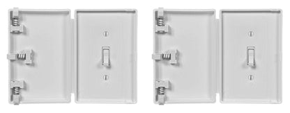 Child Be Safe, Baby Toddler Pet Resistant Electrical Safety Cover Guard for Home and Business, Made in USA, Traditional Standard Toggle Light Switch (2 Count, White)