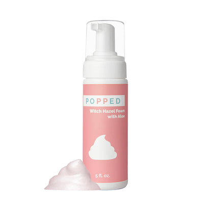POPPED Witch Hazel Foam with Aloe | Perineal Healing Foam for Postpartum Care | Relieves Pain, Hemorrhoids, and Swelling After Birth | Postpartum Essential (5 fl oz)