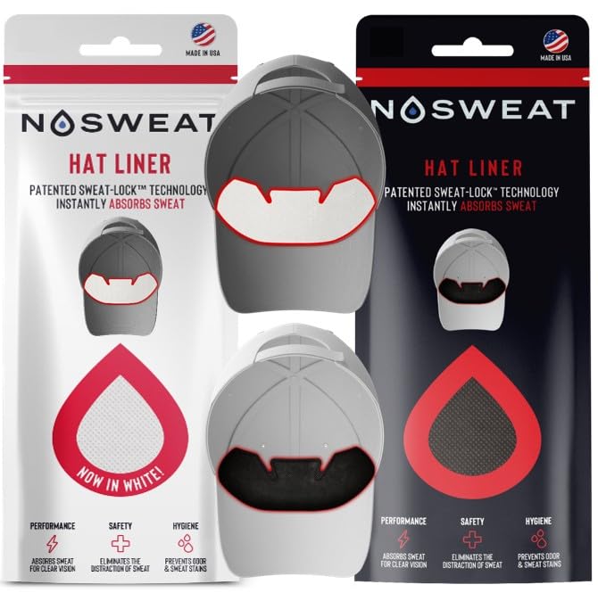 Golf Hat Sweat Liner – Prevents Stains & Odor by NoSweat- Patented Technology Made in The USA