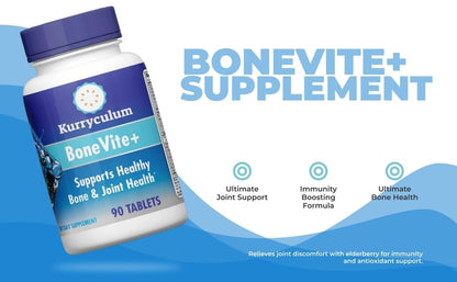 Kurryculum BoneVite+, Bone and Joint Health Supplement, 90 Tablets