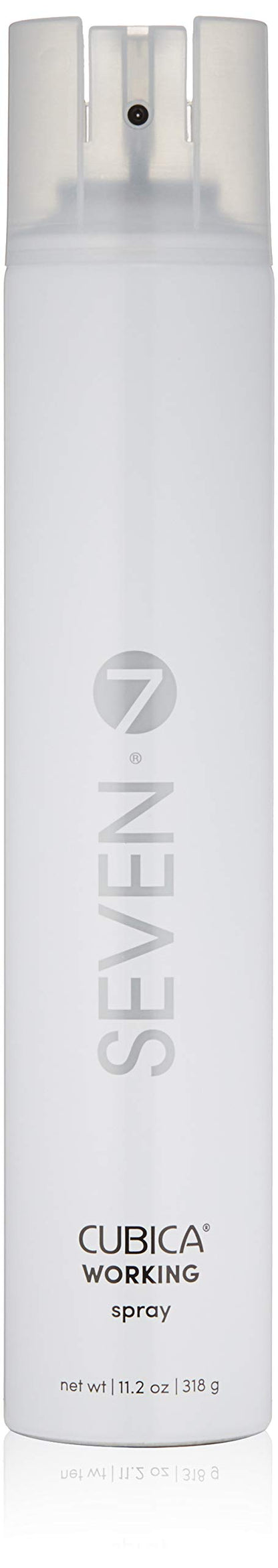SEVEN Cubica Working Hairspray for Women, Heat Protectant Spray for Fine Hair, Flexible Hold, Anti-Frizz, Lightweight Heat Protection Spray for Hair Styling, Aloe Vera & Green Tea, Made in USA, 11.2oz