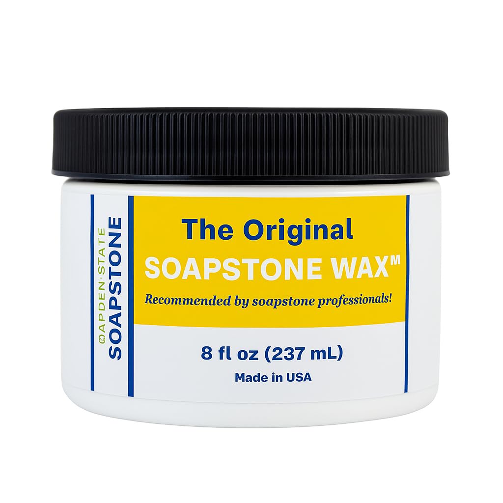 The Original Soapstone Wax | Food-Safe Natural Wax for Soapstone Countertops – Enhances & Darkens Stone, Long-Lasting Protection (8oz)