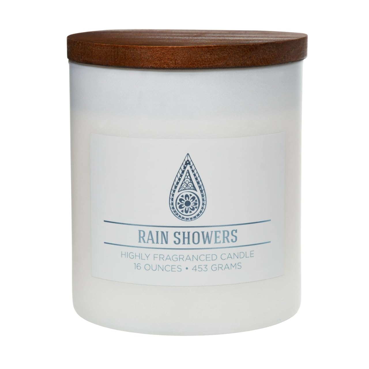 Carolina Rain Showers Scented Candle, 16 oz Wellness Relaxing Aromatherapy Candle, 2 Wick White Jar Soy Blend Wax, Candles for Home, 60H Burn - Made in The USA