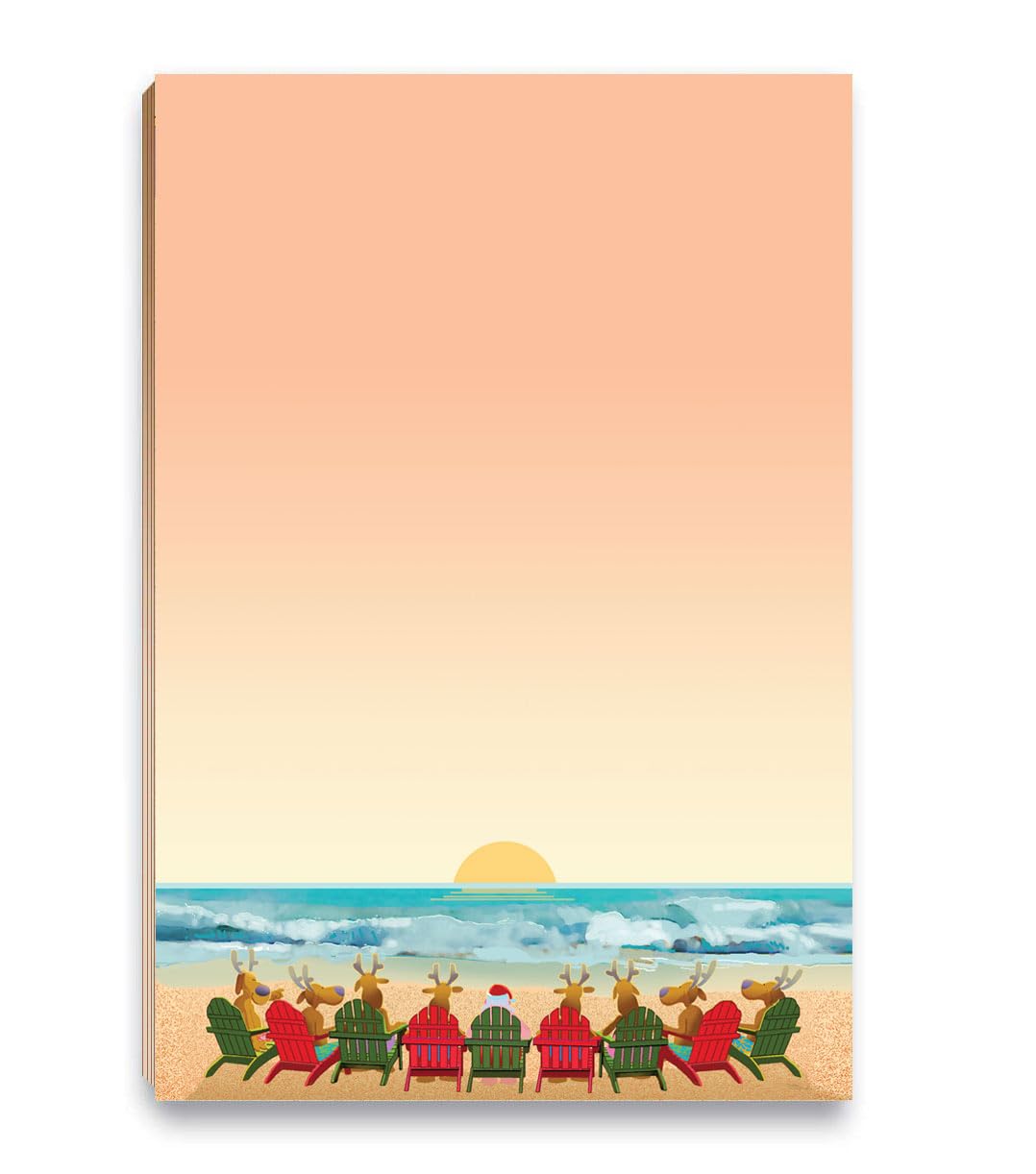 Stonehouse Collection Holiday Beach Sunset To Do List Notepad with Magnet - 8.5" x 5.5" - USA Made- Christmas Notepad 50 Sheets - Made in USA - Grocery, Shopping, Daily Tasks List